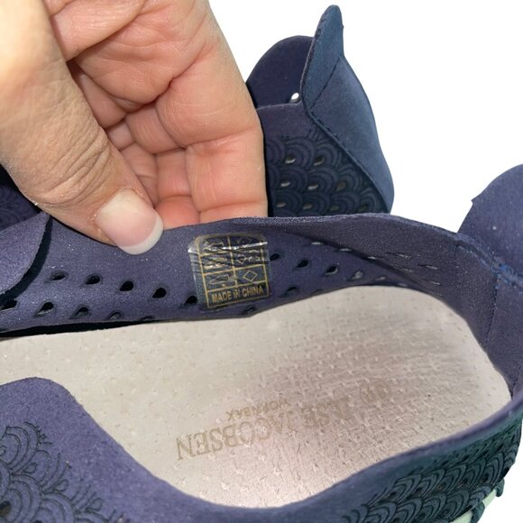 Ilse Jacobsen Womens Flat Size 39 Blue Tulip Slip On Low Top Leather Casual - Picture 6 of 9